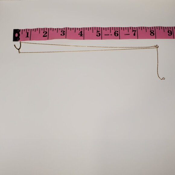 Sterling Silver Gold-Plated Wishbone Necklace - Picture 6 of 8